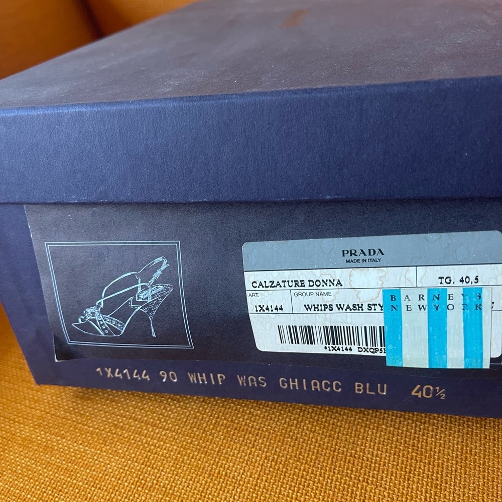 Vintage Prada Women's Strappy Heels - Black and Gold - Picture 16 of 16